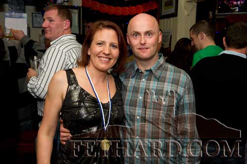 Photographed at the Gaelic4Mothers social function last weekend in The Castle Inn are L to R: Aine Doocey and Francis Tyrrell
