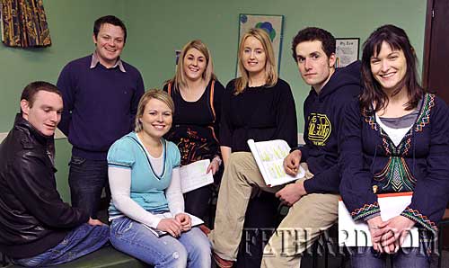 Fethard Macra members photographed at rehearsal for their one-act-play, 'Till we meet again' which will be staged in the Abymill Theatre on Tuesday 16th March. Booking at 087 6882683. L to R: David Ryan, Michael Moclair, Leah McNamara, Anne Marie Kennedy, Una Shanahan, Noel Clancy and Anne Kennedy.