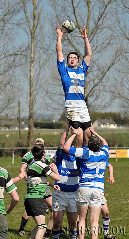 Kieran Power picks the ball out of the air in Fethard's lineout in the U-19 East Munster Final