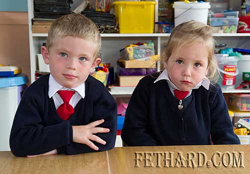 Starting school at Holy Trinity National School Fethard were L to R: Adam Tynan and Jenna Coen.