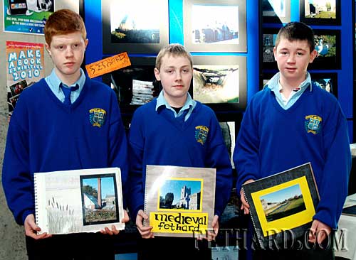 Pictured above are students from Presentation Patrician Secondary School Fethard who took part in 'Make a Book' exhibition, held in the City Hall, Cork recently. The pupils, who are part of the J.C.S.P. programme run in the school, focused on Fethard for their book, which was a photographec study of where they live. As part of the exhibition 30 photographs, that the pupils  also took were shown. Pupils work was picked to go to Dublin in Late April. L to R: Aaron O'Donnell, Paul Norby and Kevin Shine. Also taking part in the exhibition were Declan Burgess and Christine Myler. We wish them all the best at the Dublin Show.