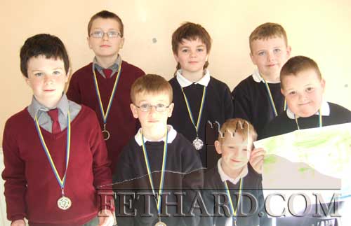 Fethard & Killusty Boys Art medal winners. Front Row: Conor Harrington, Micheal Quinlan, Jason Thompson, Alex Ryan. Back Row: Harry Butler, Jessie McCormack and Matthew Burke