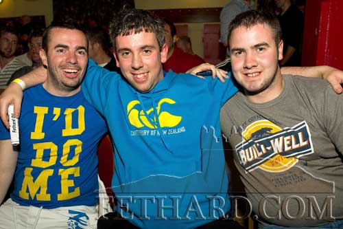 John Tynan (left) and Michael Griffin (right) out to watch the boxing, and also to celebrate Darragh Corbett's birthday.