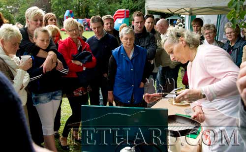 Barbara Russell giving her workshop on home cooking at the Annual Harvest Fete at Clonacody House
