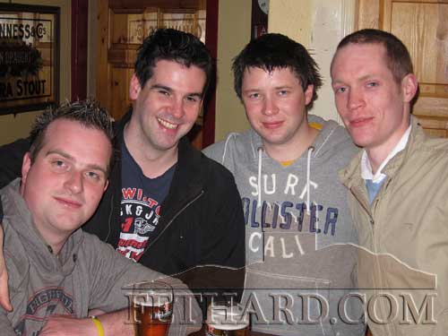  School friends meet up in Fethard L to R: Damien Donovan, Kevin O'Donnell, Darren O'Meara and Patrick O'Brien.