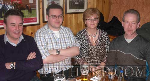 The winning team in this year's Table Quiz in aid of Fethard & District Day Care Centre held in Butler's Bar L to R: Michael Leahy, Michael Leahy (junior), Marie Leahy and Paul Trehy.