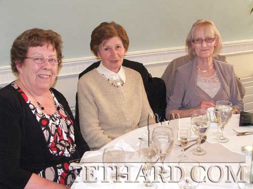 Photographed at Fethard Bridge Club's 'President Prize' dinner are L to R: Ellen Rotchford, Madeline O'Donnell and Margaret Mary McCormack