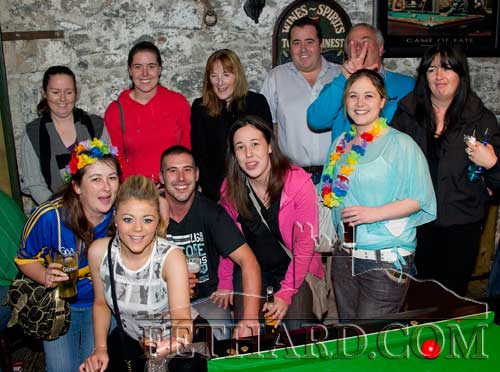 Members of the Ryan and Grant families at the 'Bon Voyage' party in The Castle Inn