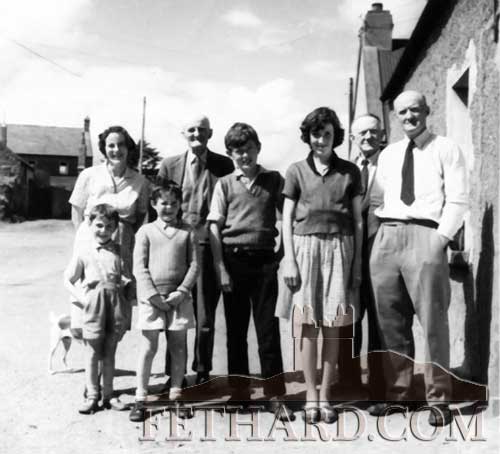 Three generaltions of Healys from The Green photographed in the 1960s. Back L to R: Monica Healy (nee Owens), Martin (Matty ) Owens, Ed Healy, Concepta Healy, Mick Healy, Michael Healy. Front L to R:  Martin and Michael Healy (Jnr).