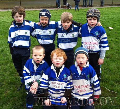   Fethard U7 rugby team in Galbally. Back L to R: Michael James Phelan, Louis Ryan, Tomas Ryan, Tom Smyth. Front L to R: Mark Neville, Andrew Wall and Luke Ryan.
