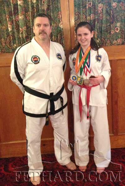 Laura Ryan, Fethard Taekwondo School with her instructor Mr Paul Tobin