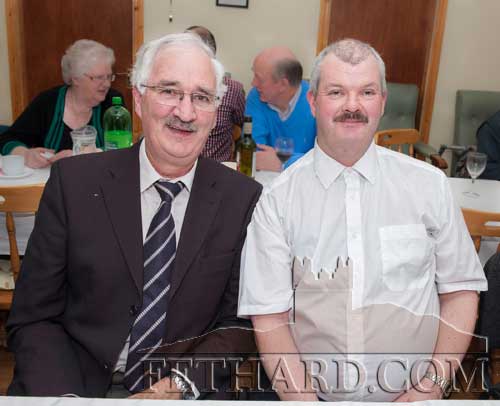 Photographed at the Augustinian Abbey party for church helpers are L to R: Dick Prendergast and Willie Needham