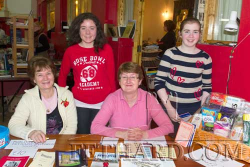 Helping at this year's Tipperariana Book Fair were L to R: Marie Murphy, Kate O'Donnell, Gemma Burke and Sadhbh Horan.
