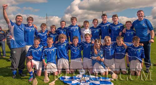 County ChampionsEugene Walsh and Mick O'Mahony celebrate with the Fethard U14 team following their victory over Solohead in the U14C County Final on Saturday, September 14.