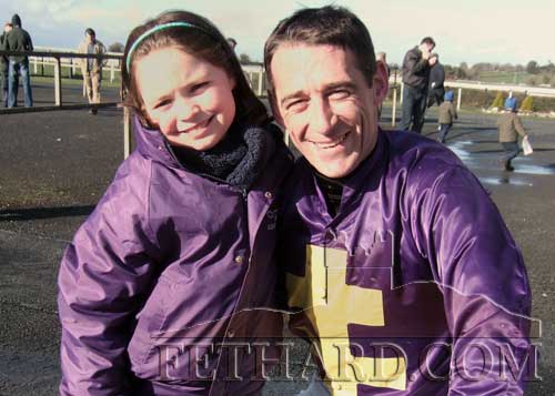 Amy Morrissey, Killusty, pictured with champion jockey Davy Russell after his win in the Cheltenham Gold Cup
