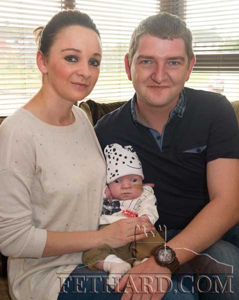 Carol Fleming and Dermot Molloy with their baby Danny photographed at their home in Fethard