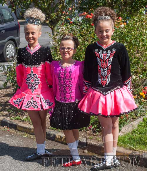 Danielle May, Arina Krasnigi and Lilia McGrath all students of Michelle Lawrence School of Irish Dancing who performed at the Centra Coffee Morning for Hospice