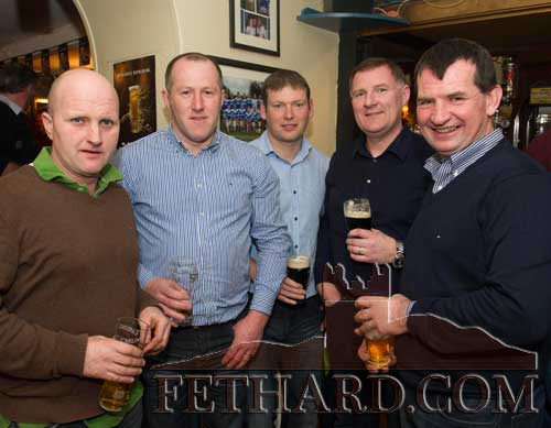 Photographed at the Annual Butler's Bar Sports Achievement Award Presentation for 2013 are L to R: Johnny Cummins, Miceál Spillane, Michael Quinlan, Mick O'Mahoney and Michael Ryan.