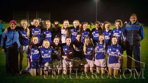Fethard U16 girls who brought yet another piece of silverware back to Fethard after an epic battle with Thurles Sarsfields last week under lights in Littleton
