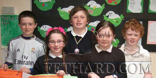 Some of the children who competed at the Fethard and Killusty Community Games Art Competition L to R: Cathal Foley, Isobel Maher, Robert Wall (bronze) Clodagh Foley and Andrew Wall.