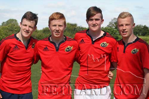 Fethard U16 East Munster Cadets L to R: Joe Mee, Patrick Scully, Barry McGrath and Jack O'Rourke