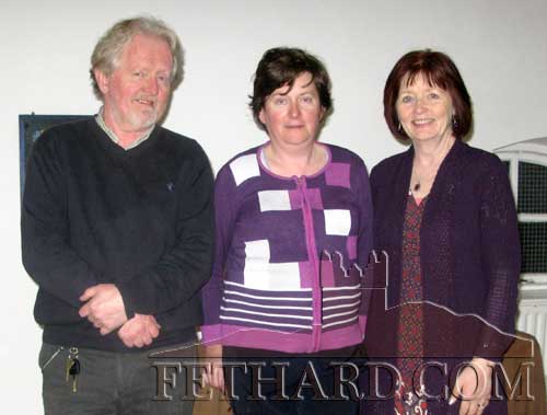 
Photographed at the Fethard Historical Society lecture on ‘Tracing Your Tipperary Family’ are L to R: Terry Cunningham (Chairman), Dr. Noreen Higgins McHugh, and Mary Hanrahan (PRO).