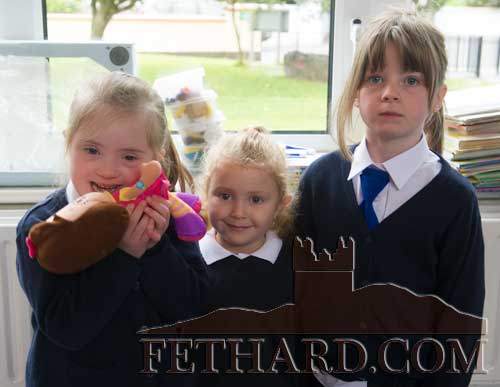 Starting school at Fethard Holy Trinity National School were L to R: Millie O'Flynn, Taya Barlaz and Sophie Ward.