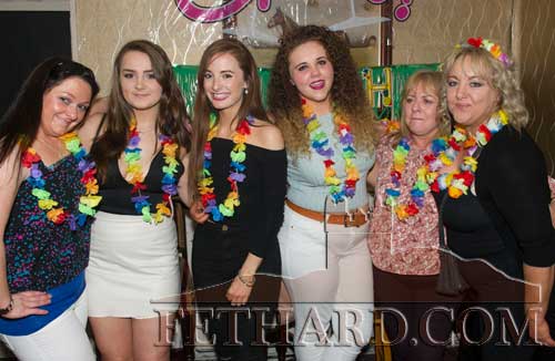 Enjoying the 'Beach Party' at Lonergan's Bar were L to R: Sharon Burgess, Nicola Thompson, Annie Prout, Katie Whyte, Bernie O'Brien and Angela Walsh.