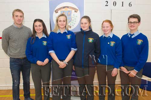 Mentors Badges were presented by Noel McGrath L to R: Special Guest Noel McGrath, Carly Tobin, Amy O'Donovan, Shauna O'Neill, Emma Cronin and Mark Hayes. Unavailable were Dylan Lyons, Adam Dorney and Kathleen McCarthy.
