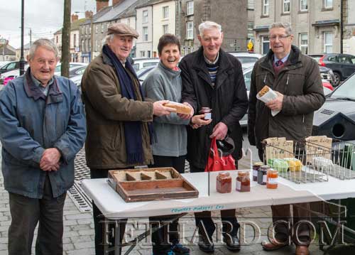 Preserving Fethard’s ‘Market Rights’ on Thursday, March 24, 2016, were L to R: Christy Williams, David Curran, Bobbi Holohan, David O’Donnell and Jimmy O’Donnell.