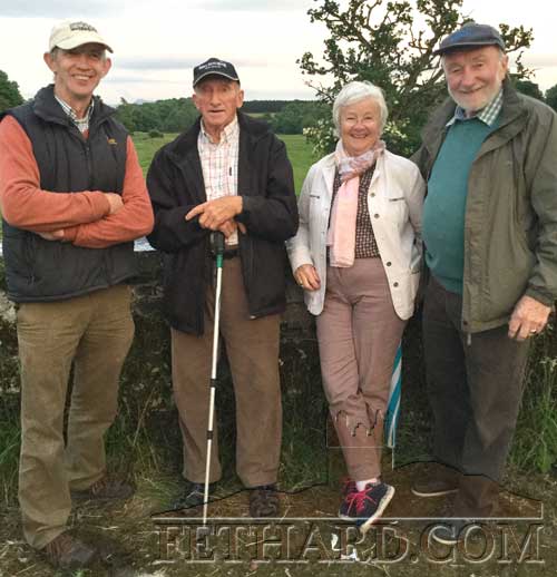 Photographed at the Grove Estate Mid-summer’s Walk are L to R: Seamus Barry, Paddy Power (Drangan) Polly Power and Michael Power (Kilmacow)