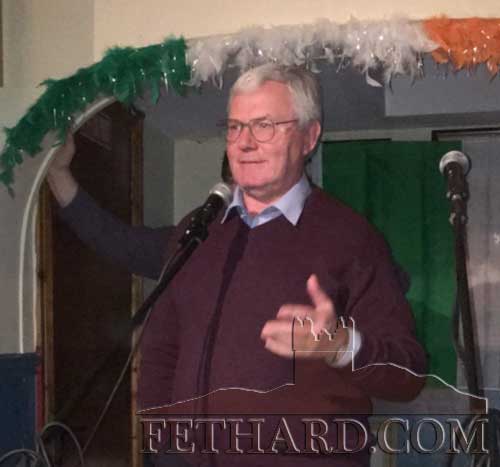 Con Hogan, chairman of the Clonmel 1916 Commemoration Committee gave a talk on local activities involving the Volunteers and the IRB at the 1916 Remembrance Pageant at Butlers Sports Bar 