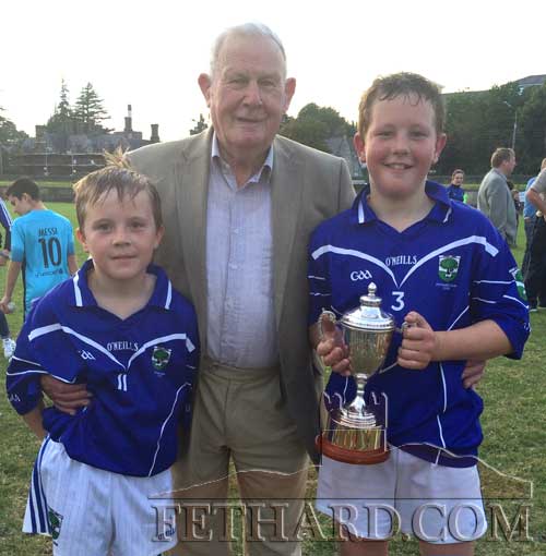 Gus Neville with his grandchildren Mark and Conor
