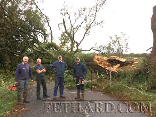 damage at Mogorban, Fethard, caused by the recent Hurricane Ophelia