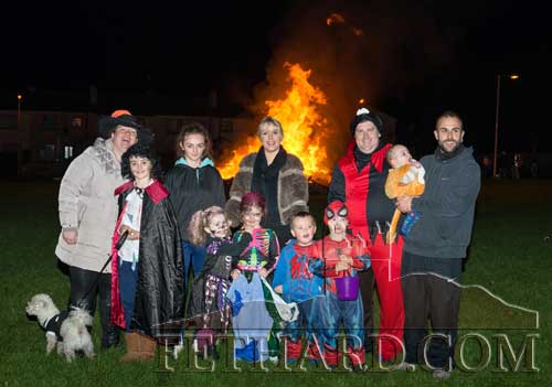 Halloween in Fethard with Amanda Keogh, Aine Connolly, Alison Connolly, Denise O Meara, Cathal Brett, Salom Farag holding baby Andrew Farag. In front are Abbey Farag, Rosie Roche, Fionn Tierney and Kevin Connolly