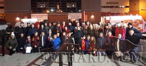 Fethard Patrician Presentation Secondary School students who travelled to aOld Trafford where they witnessed Manchester United beating CSKA Moscow 2-1 in the UEFA Champions League. 