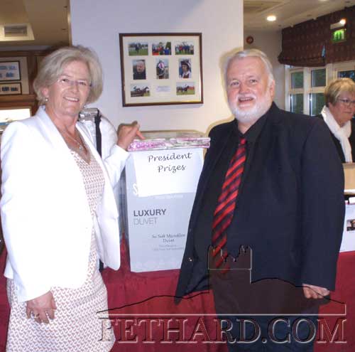 Fethard Bridge Club Presidentâ€™s Prize winners, Carmel Condon and Brendan Kenny