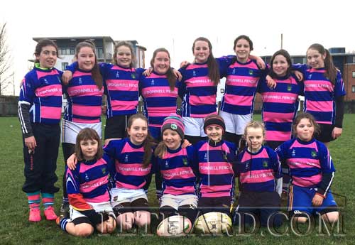 Fethard girls minis rugby team who played a fabulous Munster girls’ tournament in St Mary's RFC at Grove Island.