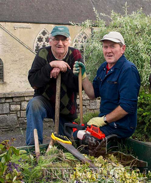 L to R: Jimmy O'Shea and Joe Keane, both members of Fethard Tidy Towns who have worked tirelessly to keeping the town tidy and clean for many years and continue to do so.