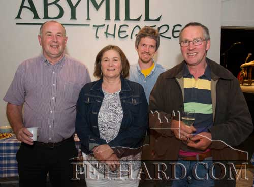 Photographed at SeÃ¡n Tyrrell's 'Message of Peace' Show in the Abymill Theatre Fethard are L to R: Kieran McHugh, his sister Helena O'Shea, John O'Shea and Martin O'Shea.