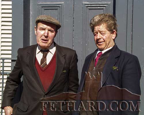 Photographed on St. Patrickâ€™s Day, 1999 are L to R: Ned Donovan and Jack Maher