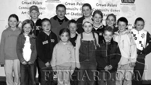 Children from Fethard who qualified for the Community Games Art and Model Making County Finals held in Fethard Ballroom. (April 3, 2004)