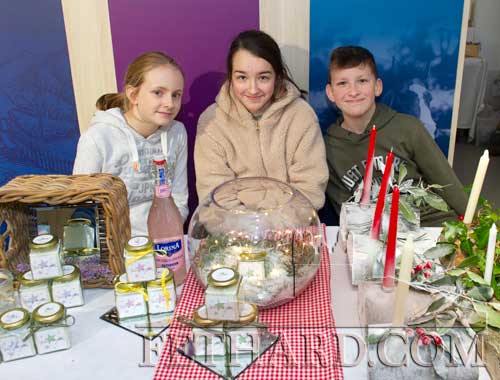 Photographed selling their ware at the Christmas Craft Fair at Fethard Horse Country Experience are L to R: Enya Galligan, Jenny Doyle and Louis Doyle.
