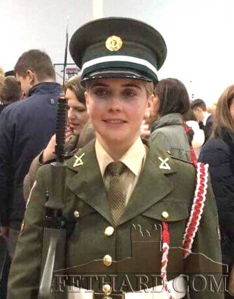 Congratulations to Private Leanne Sheehan, Fethard, who passed out of the Irish Defence Force 147th Platoon on January 12, in Kilkenny. Leanne is a daughter of Hazel and John Sheehan.