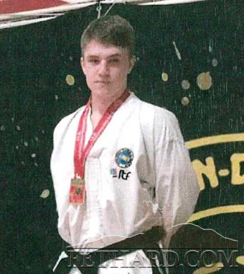 Patrician Presentation 6th Year Pupil Neilas Saikauskas who recently won the Gold Medal in the ITA Munster Taekwondo Championships