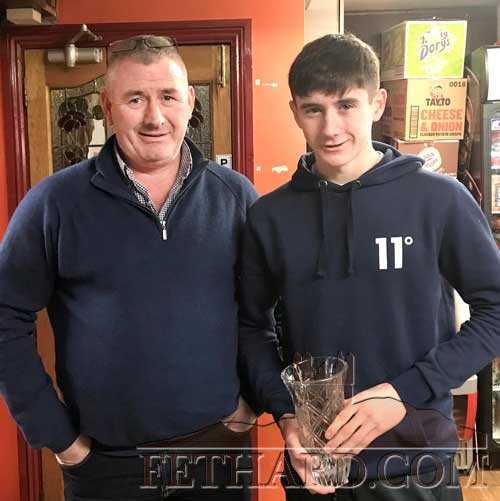 Shay Coen (left) photographed with his son Ben Coen, who won the Butlerâ€™s Bar â€˜Young Sportsperson of the Year Award â€˜ for his many achievements as apprentice jockey in 2018