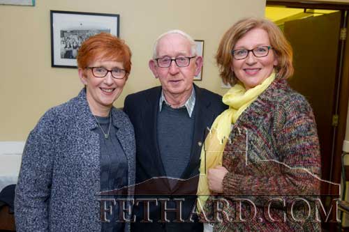Mick Nugent, Newcastle, photographed with his two daughters, Michele (left) and Mary, at the presentation of the Tipperariana Book of the Year Award.