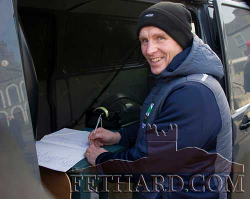 Willie O'Meara, one of the hundreds happy to sign the 'Fethard Chainsaw Massacre' protest petition. The petition is also available at CENTRA Supermarket to sign if you were unable to attend the protest.