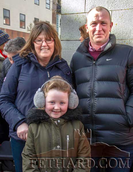 Annette and Dermot O'Meara with their daughter Anna-Mae, at the St. Patrick's Day Parade in Clonmel 