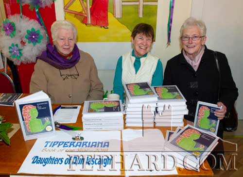 Members of Cahir Women's History Group whose book, 'Daughters of DÃºn Iascaigh',won the Tipperariana Book of the Year Award for 2018 photographed at their stall at the Tipperariana Book Fair. L to R: Breeda Ryan,  Karol De Falko and Jenny Kiely